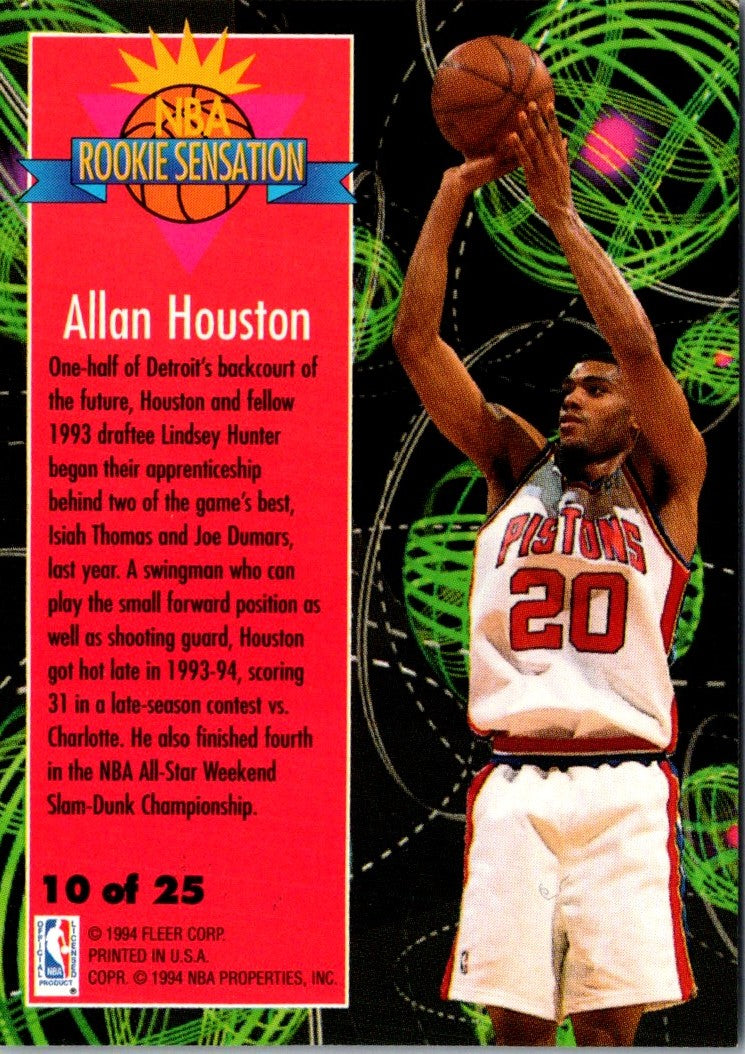 1994 Fleer Rookie Sensations Allan Houston