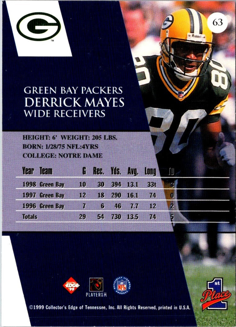 1999 Collector's Edge First Place Derrick Mayes