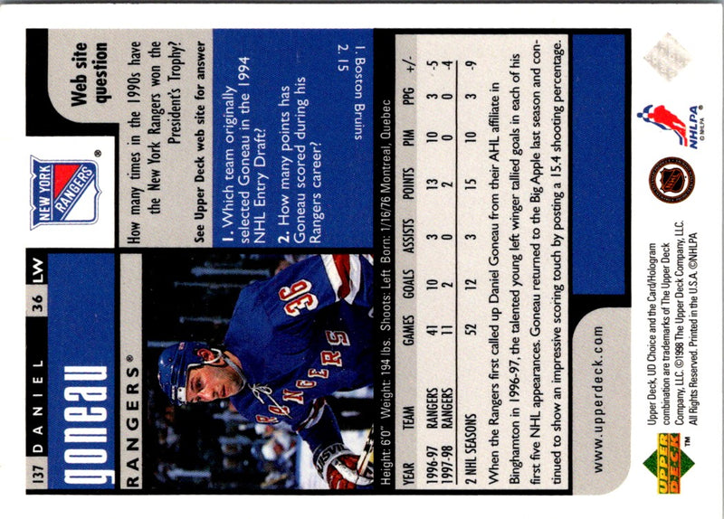 1998 Upper Deck Daniel Briere