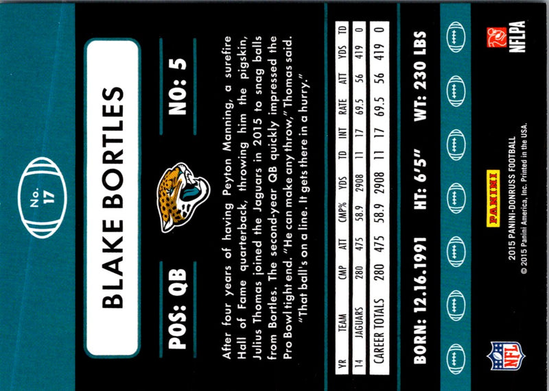 2015 Donruss Blake Bortles