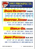 1993 Topps Inaugural Rockies Dave Silvestri/Chipper Jones/Benji Gil/Jeff Patzke #529