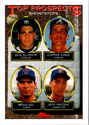 1993 Topps Inaugural Rockies Dave Silvestri/Chipper Jones/Benji Gil/Jeff Patzke #529