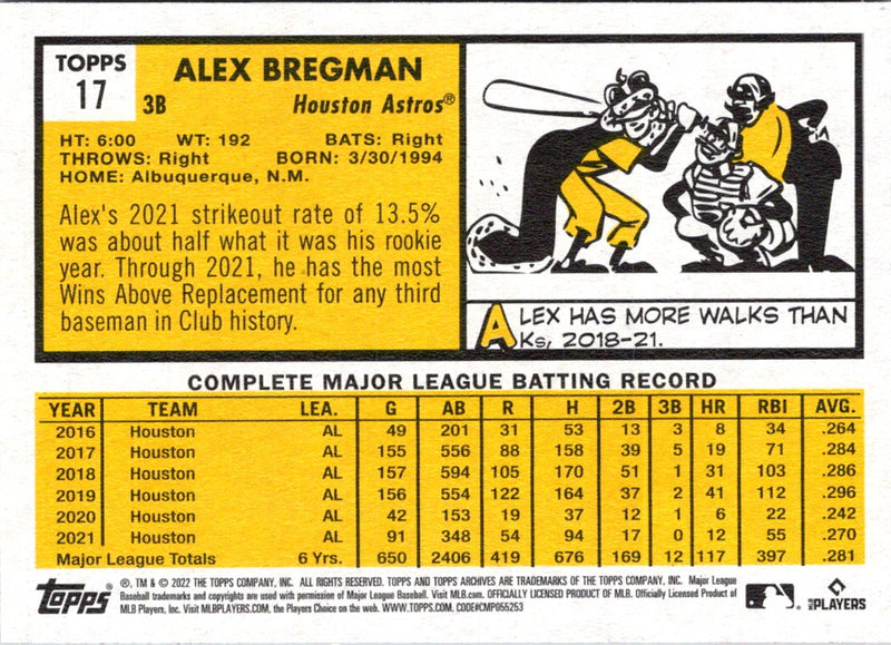 2023 Topps Museum Collection Alex Bregman