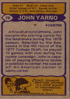 1979 Topps John Yarno #78 Rookie