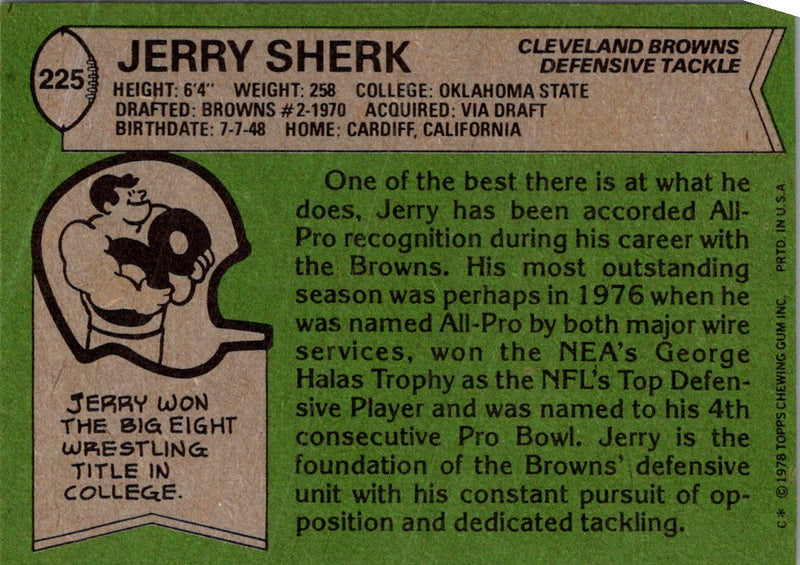 1978 Topps Jerry Sherk