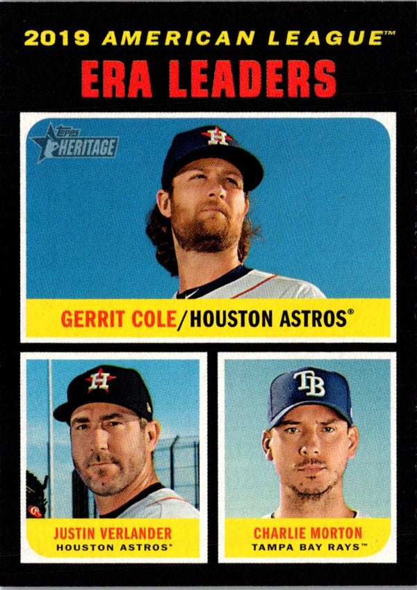 2020 Topps Heritage Gerrit Cole/Justin Verlander/Charlie Morton #67