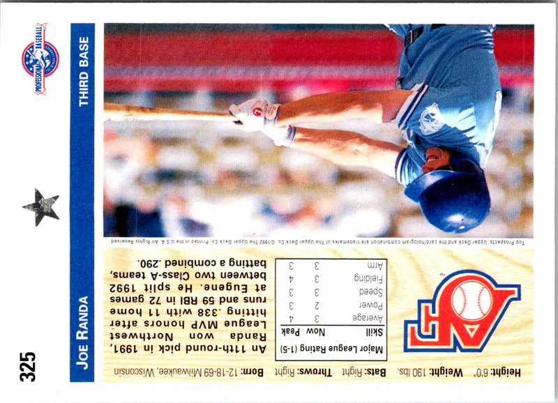 1992 Upper Deck Minors Joe Randa