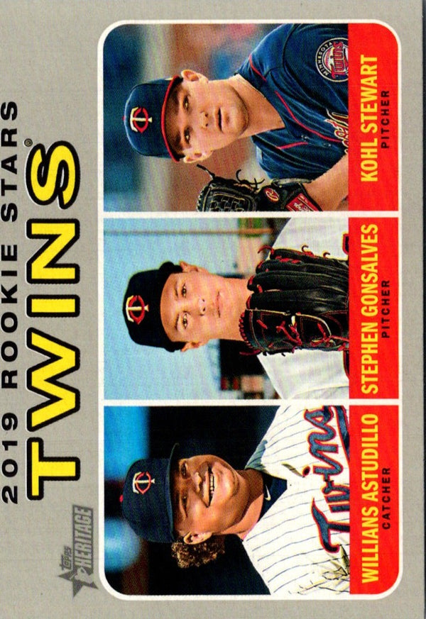 2019 Topps Heritage Kohl Stewart/Willians Astudillo/Stephen Gonsalves #386 Rookie