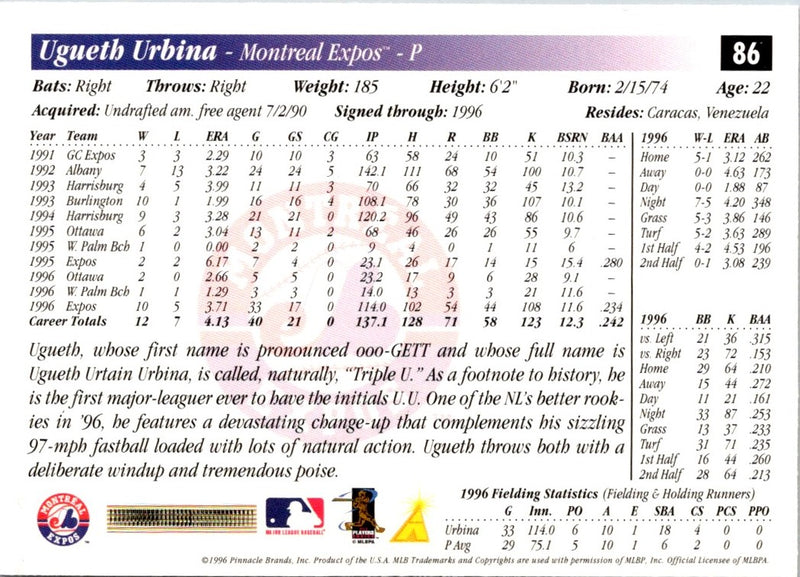 1997 Score Ugueth Urbina