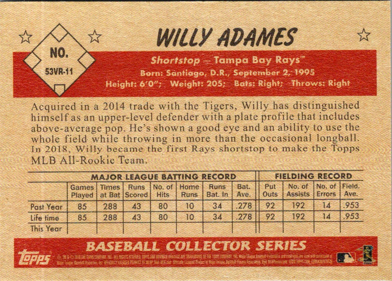 2019 Bowman Heritage Willy Adames