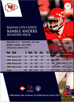 1999 Collector's Edge First Place Kimble Anders #72
