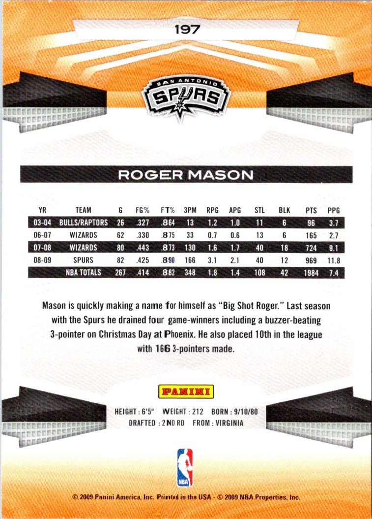 2009 Panini Roger Mason