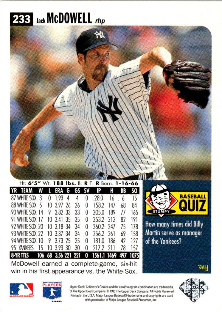 1996 Collector's Choice Jack McDowell