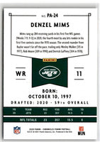 2020 Panini Chronicles Denzel Mims #PA-24