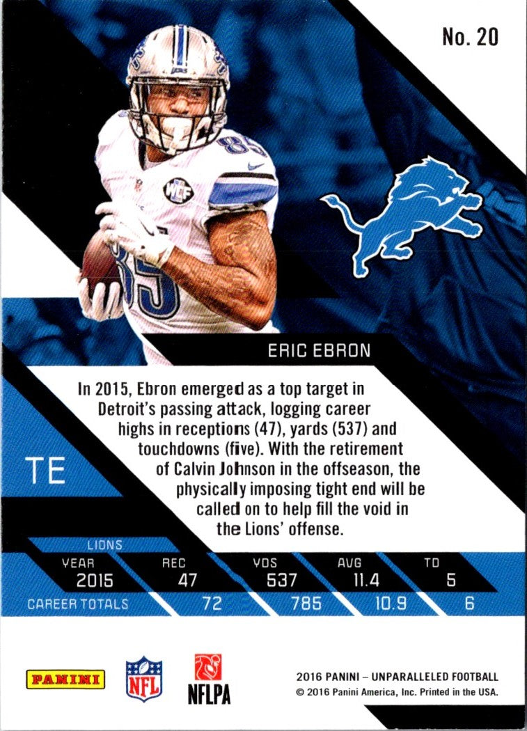 2016 Panini Unparalleled Eric Ebron