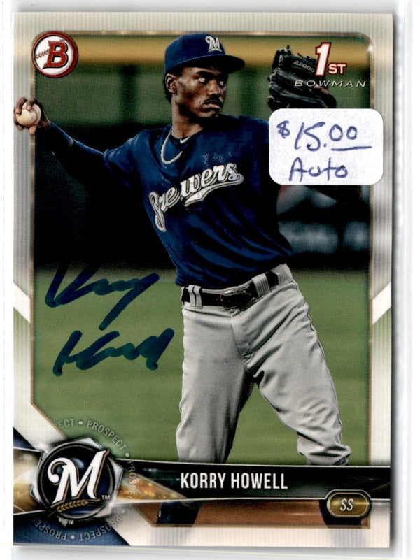 2018 Bowman Draft Korry Howell #BD-61