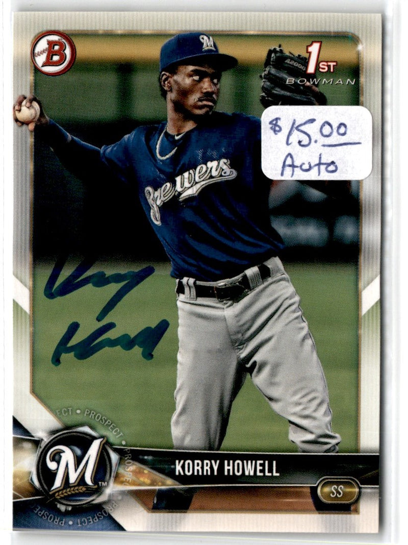 2018 Bowman Draft Korry Howell