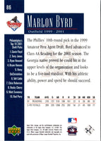 2001 Upper Deck Minors Centennial Marlon Byrd #86