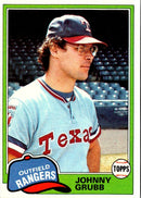 1981 Topps Johnny Grubb