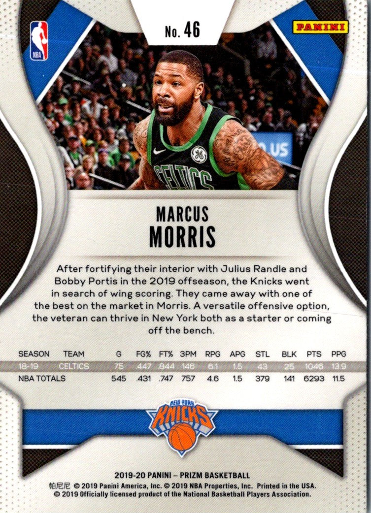 2019 Panini Prizm Marcus Morris