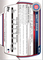 2023 Bowman Draft Matt Shaw #BD-33 Rookie