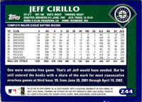 2003 Topps Jeff Cirillo #244