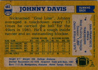 1982 Topps Johnny Davis #482 Rookie