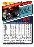 1993 Topps Inaugural Marlins Herm Winningham #377