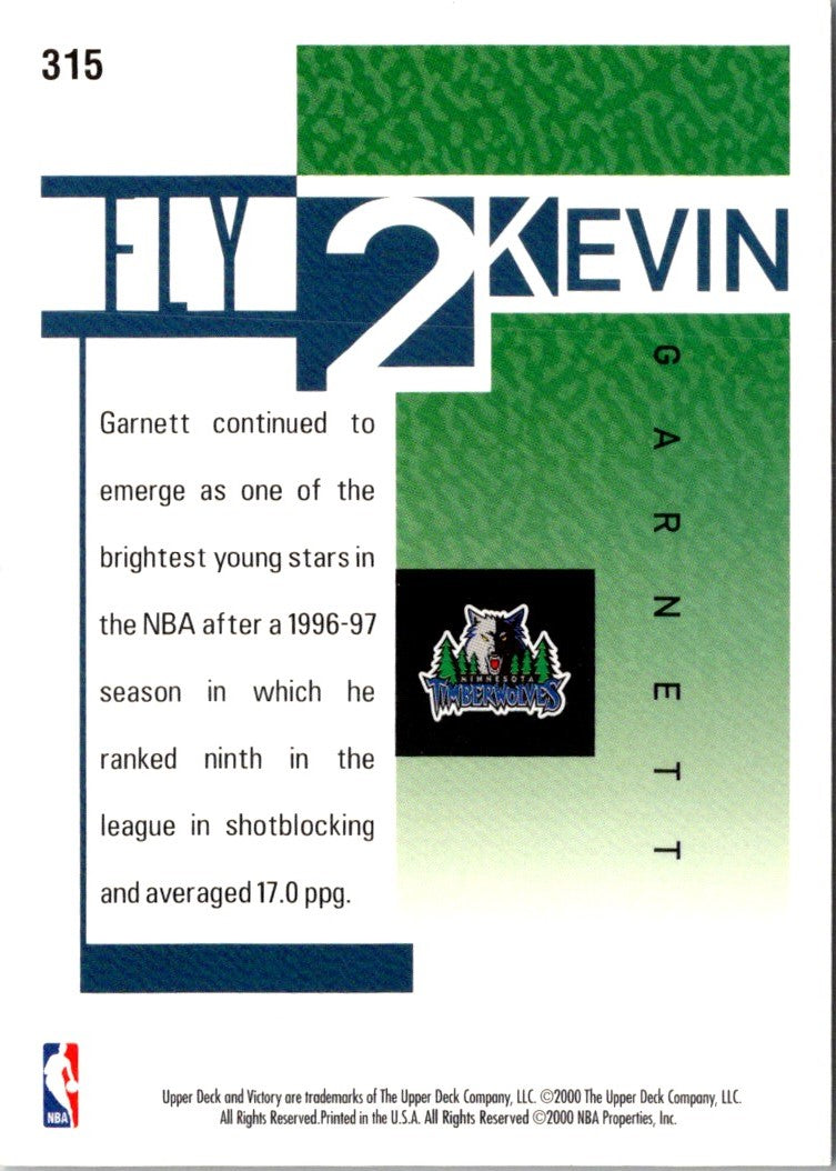 2000 Upper Deck Victory Kevin Garnett