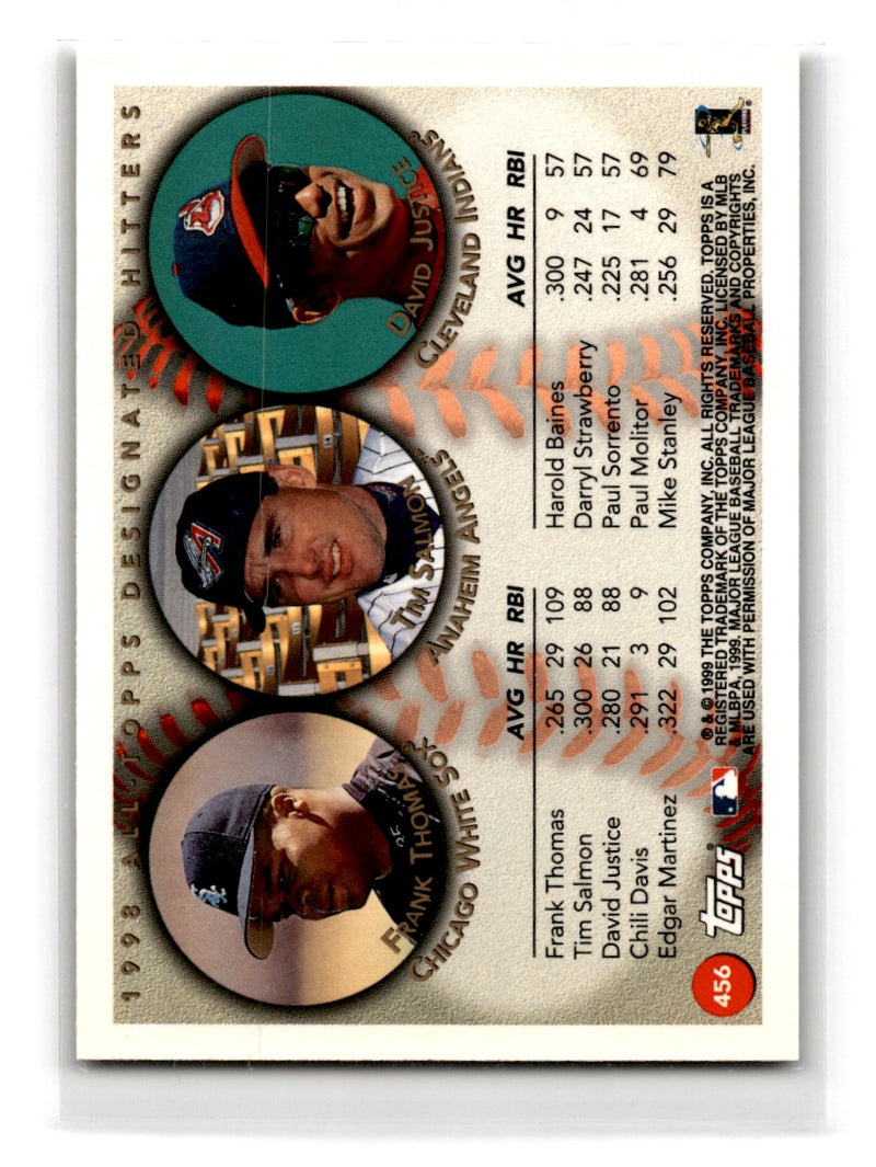 1999 Topps Frank Thomas/Tim Salmon/David Justice