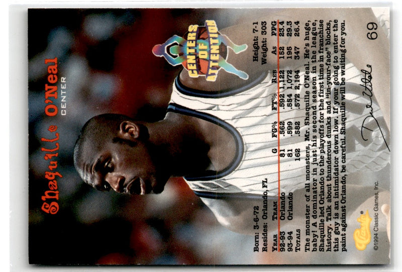 1994 Classic Draft Gold Shaquille O'Neal