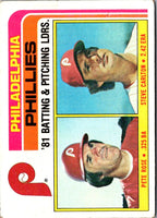 1982 Topps Phillies Team Leaders - Pete Rose/Steve Carlton #636