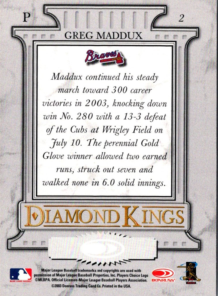 2004 Donruss Greg Maddux