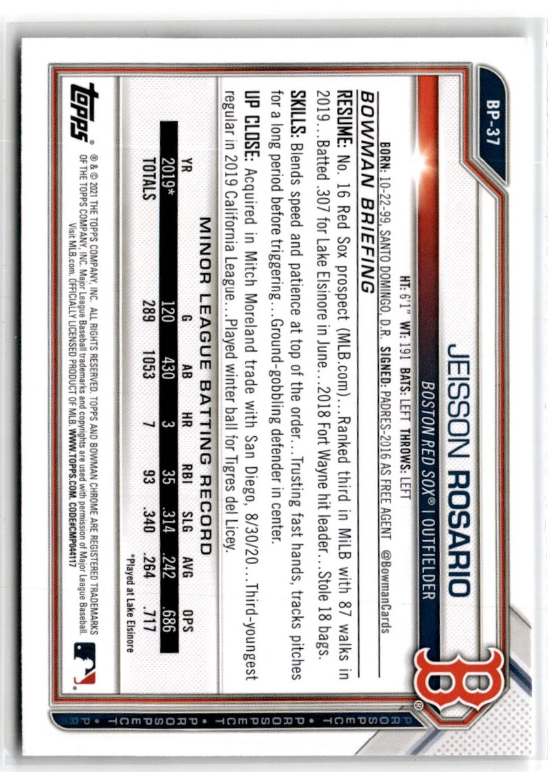 2021 Bowman Prospects Jeisson Rosario