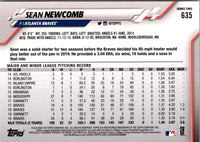 2020 Topps Sean Newcomb #635