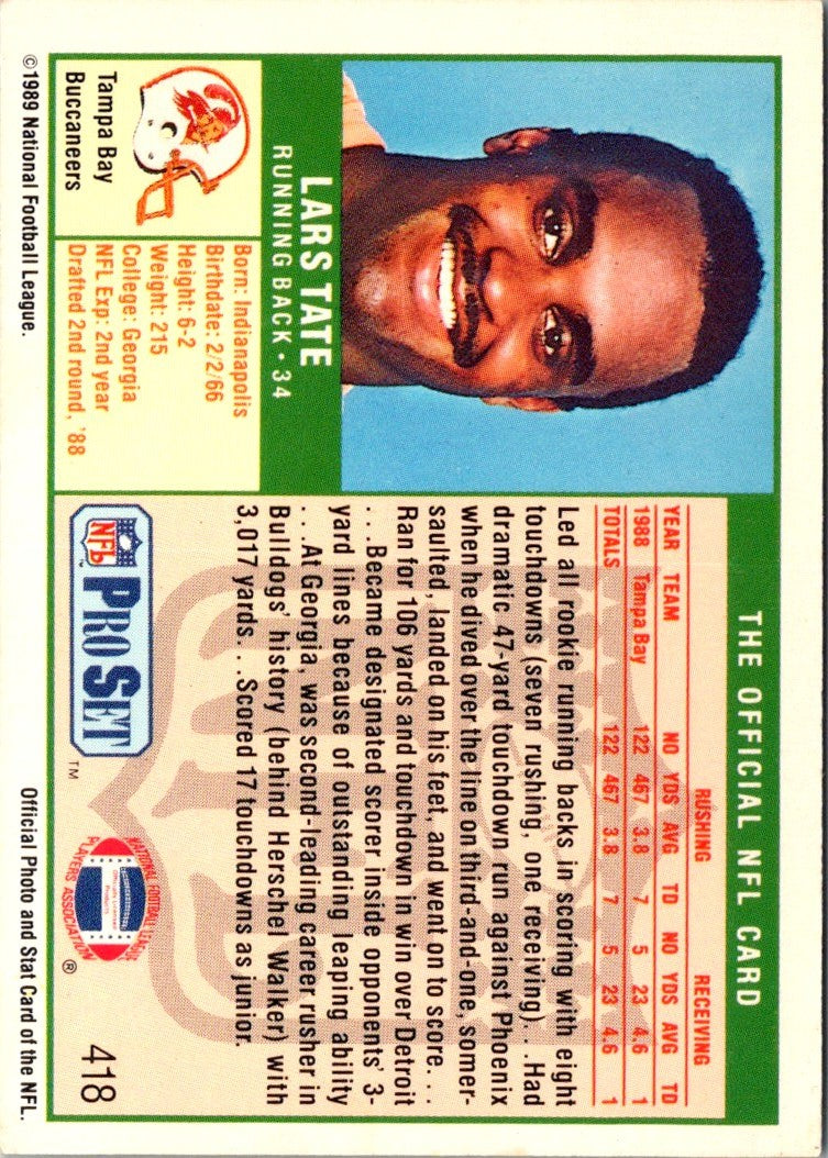 1989 Pro Set Lars Tate