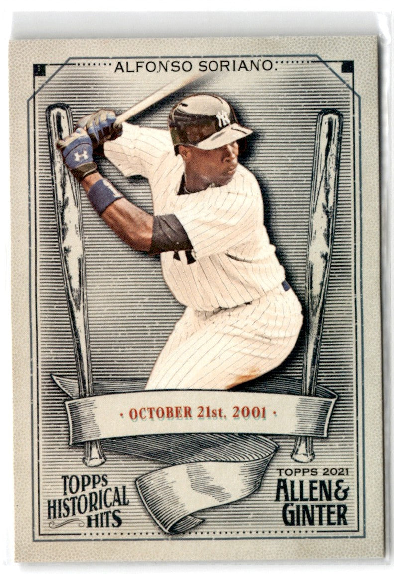 2021 Topps Allen & Ginter Historical Hits Alfonso Soriano