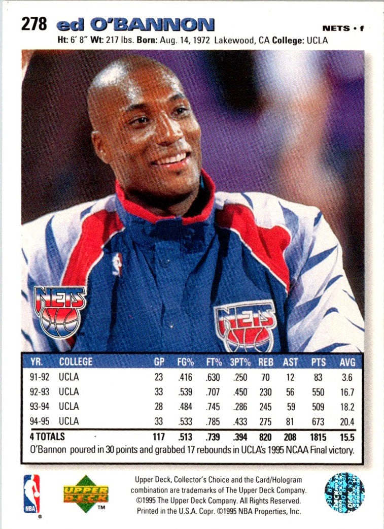 1995 Collector's Choice Ed O'Bannon