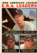 1964 Topps 1963 American League E.R.A. Leaders
