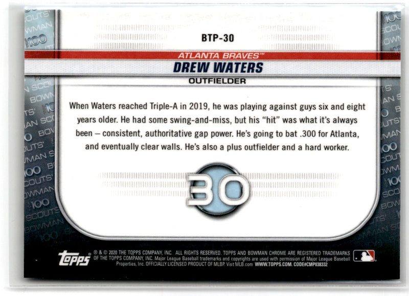 2020 Bowman Scouts Top 100 Drew Waters