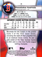 2023 Bowman Platinum Masataka Yoshida #28 Rookie