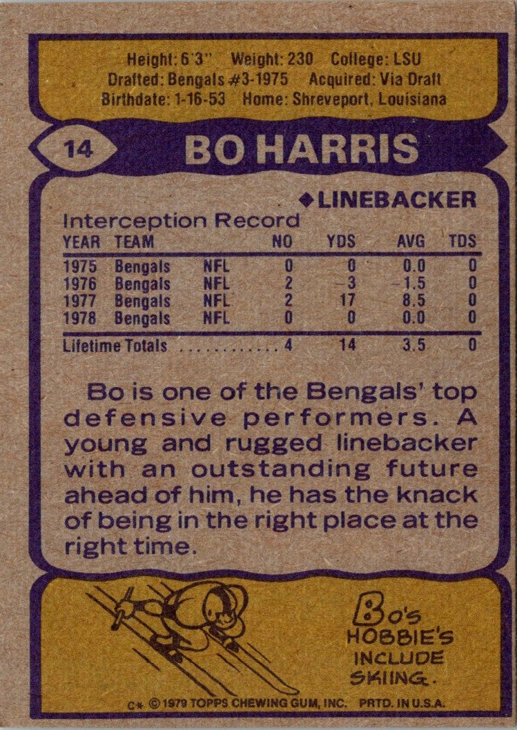 1979 Topps Bo Harris