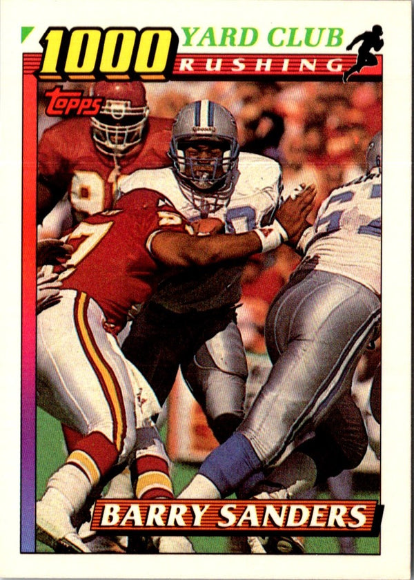 1991 Topps 1000 Yard Club Barry Sanders #2