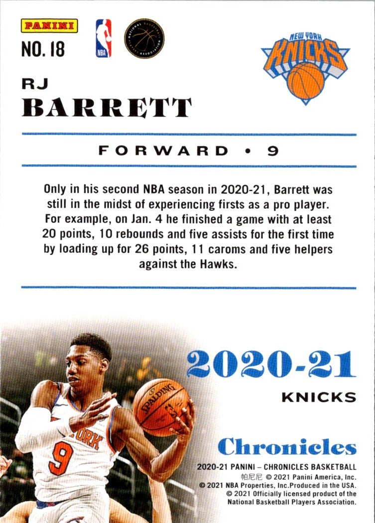 2020 Panini Chronicles RJ Barrett