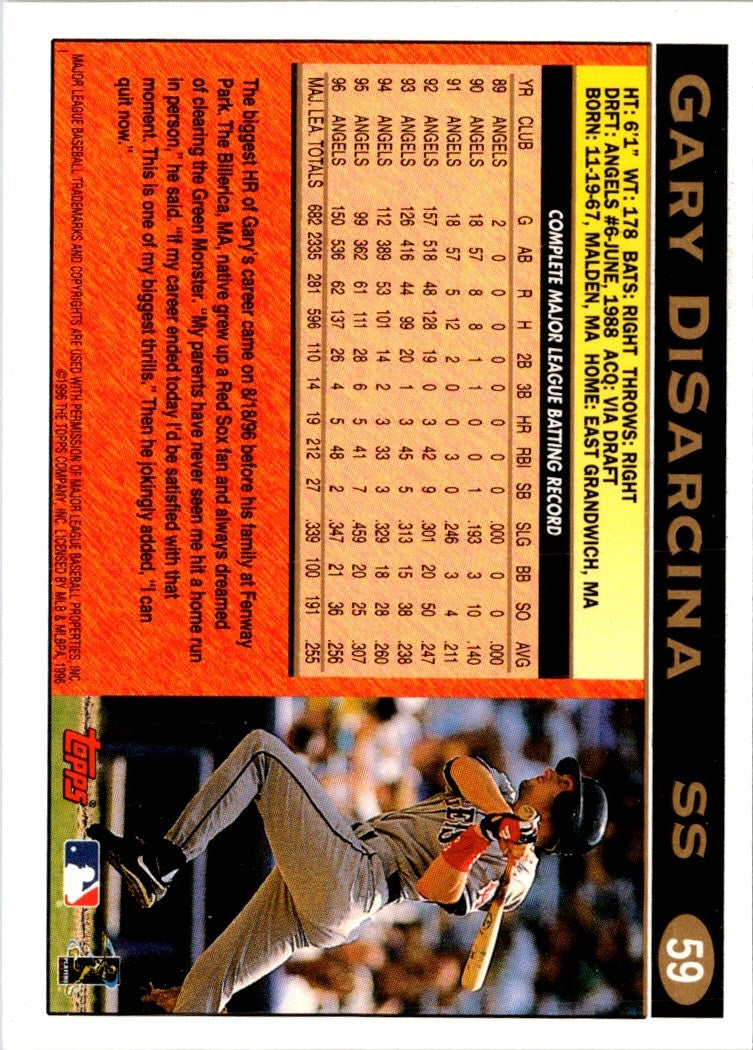 1997 Topps Gary DiSarcina