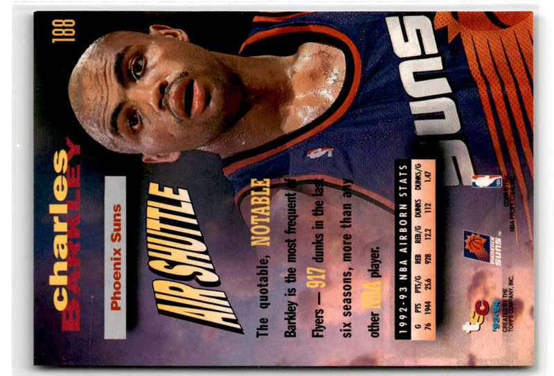 1993 Stadium Club Frequent Flyer Upgrades Charles Barkley