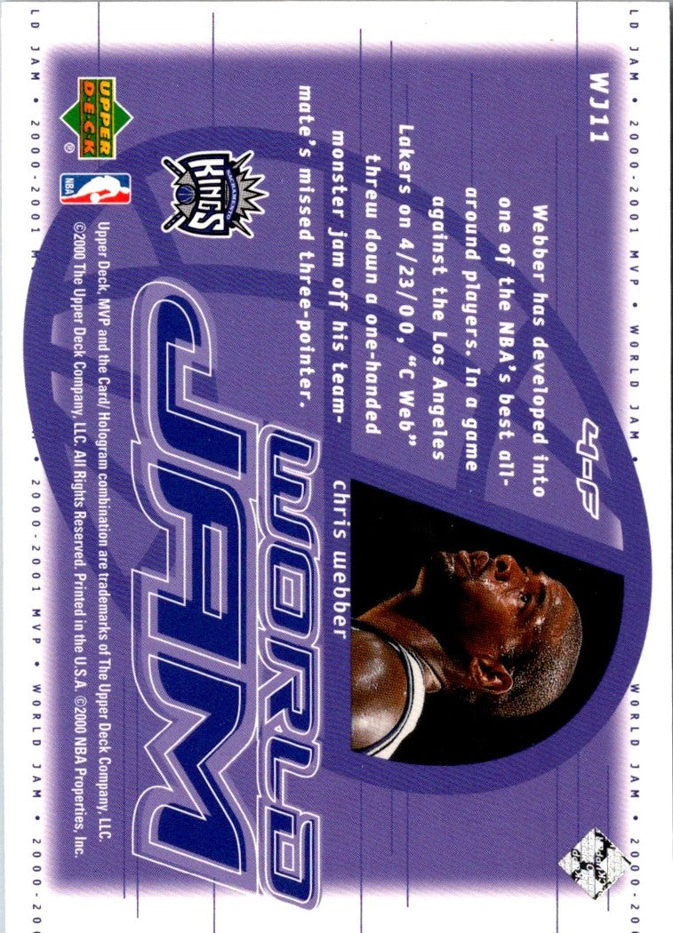 2000 Upper Deck MVP World Jam Chris Webber