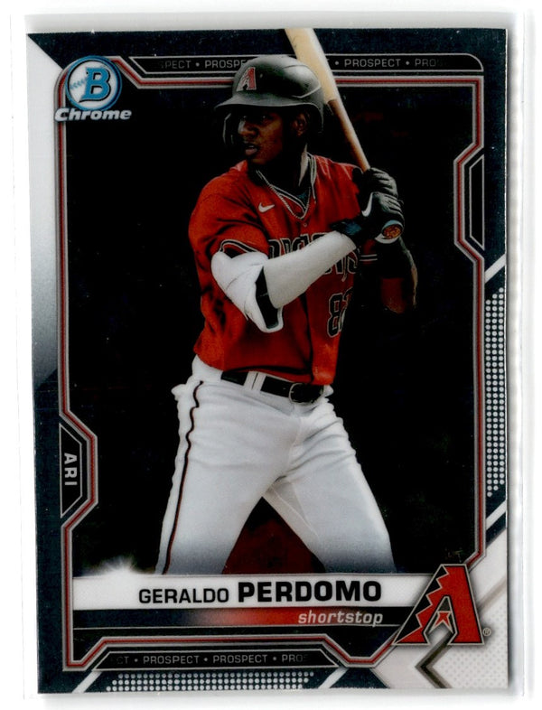 2021 Bowman Chrome Prospects Atomic Refractor Geraldo Perdomo #BCP-109