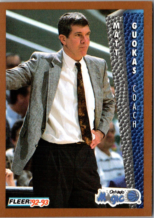 1992 Fleer Matt Guokas #161
