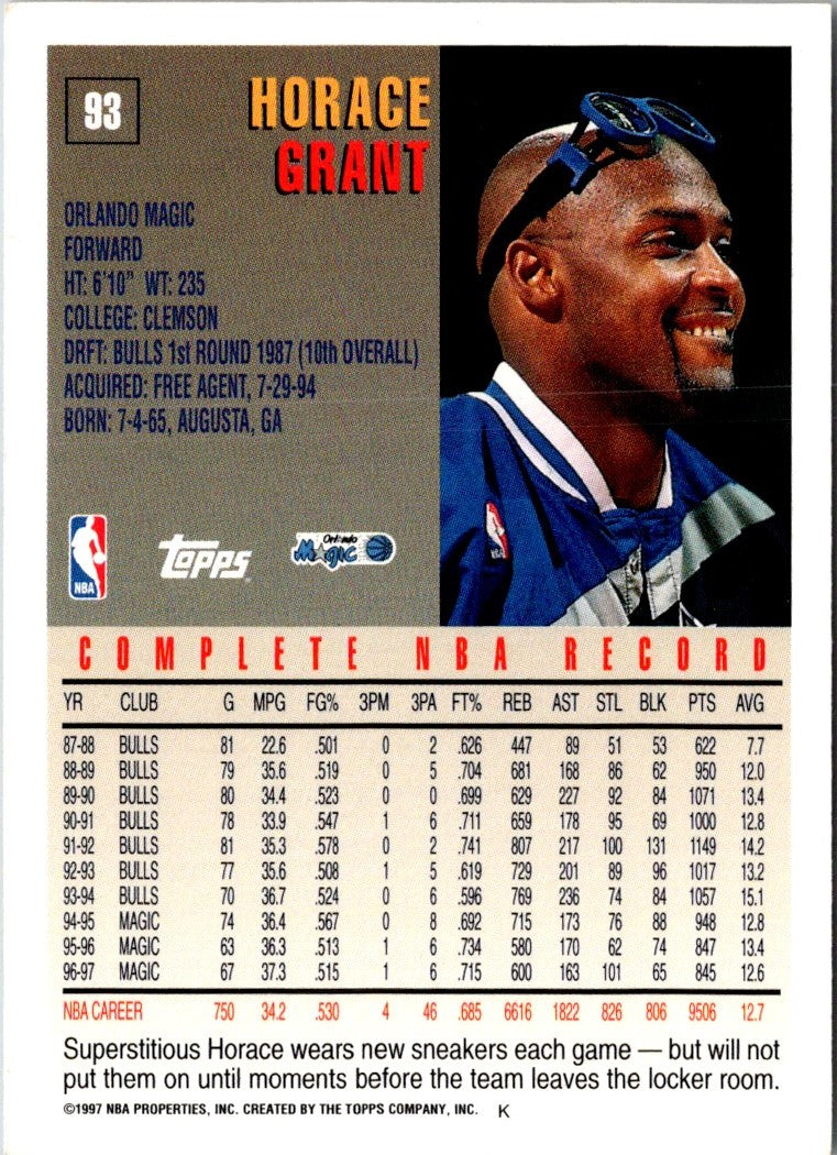 1997 Topps Horace Grant